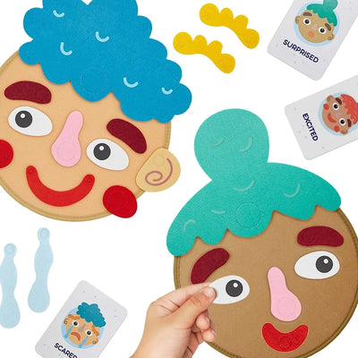 Fidtoy Juego de Expresiones Faciales Juguete Montessori para el Aprendizaje de Emociones