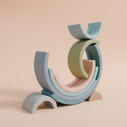 Silicone Stacking Rainbow