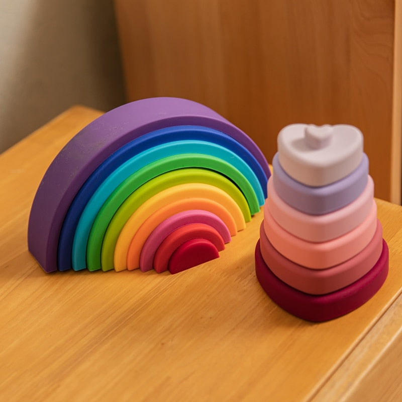 Silicone Stacking Rainbow