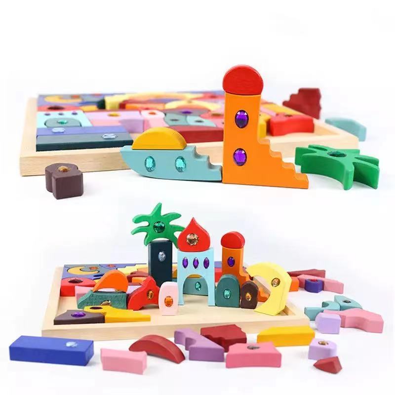 Wooden Sparkling Mandala - Orient Open ended wooden toys