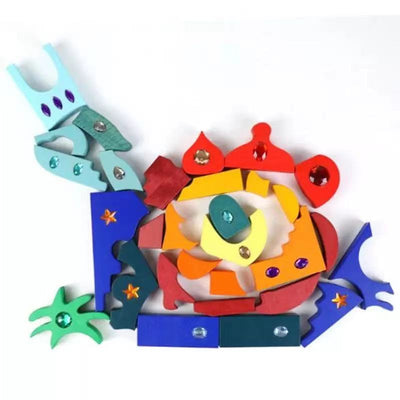 Wooden Sparkling Mandala - Orient Open ended wooden toys