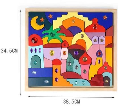 Wooden Sparkling Mandala - Orient Open ended wooden toys