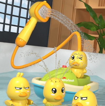 Rociando patos de baño