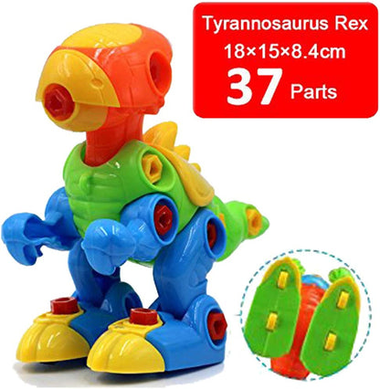 Take Apart Dinosaurs Toys Includes Screw Drivers and Pull-Along Accessory (2 Pack)