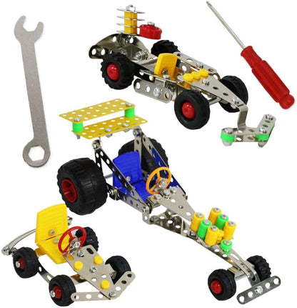 291 Pieces STEM 3-in-1 Alloy Metal Model Vehicles Educational DIY Construction Building Science Experiment Toys for Kids Teens Adults