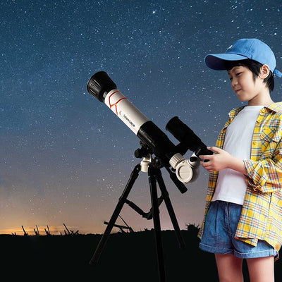 2 en 1 Mi Primer Telescopio y Microscopio Set de Juego Educativo Kit de Inicio de Ciencia y Astronomía para Niños Regalo de Navidad