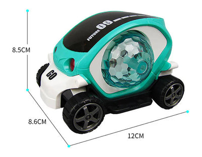 Fidtoy Bump & Go Musical Stunt Car Toy – Light Up Moving Car for Kids 2-6