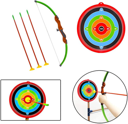 3 IN 1 Outdoor Games Sports Play Set Basketball Football and Archery Set for Kids Indoors Outdoors Great Birthday Christmas Gift