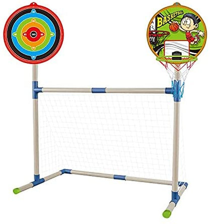 3 IN 1 Outdoor Games Sports Play Set Basketball Football and Archery Set for Kids Indoors Outdoors Great Birthday Christmas Gift