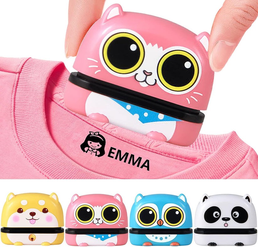 Tampon Prénom Personnalisé Enfant et 100 Stickers