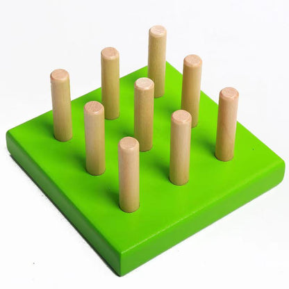 Wooden Tangram Shape Matching Board- Fine motor skills toys