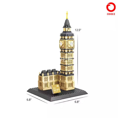 The Elizabeth Tower Construction Building Blocks Model - 910 Pieces