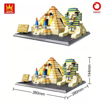 The Great Pyramids Of Giza Construction Building Blocks Model 622 Pieces - 210