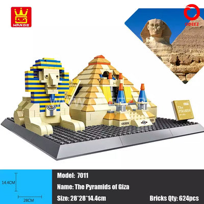 The Great Pyramids Of Giza Construction Building Blocks Model 622 Pieces - 210
