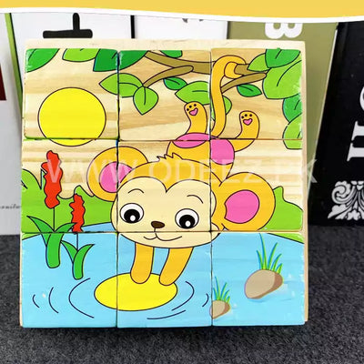 Three Dimensional 6 Sided Block Puzzle Random Character - 031