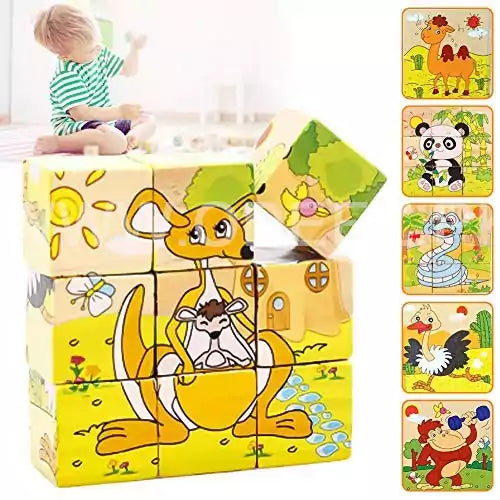 Three Dimensional 6 Sided Block Puzzle Random Character - 031