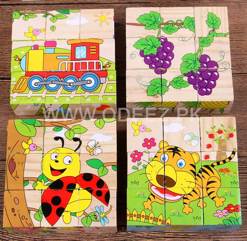 Three Dimensional 6 Sided Block Puzzle Random Character - 031