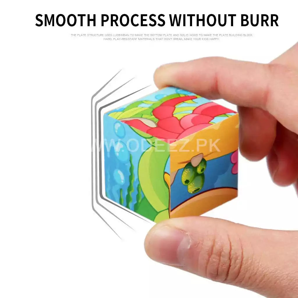 Three Dimensional 6 Sided Block Puzzle Random Character - 031