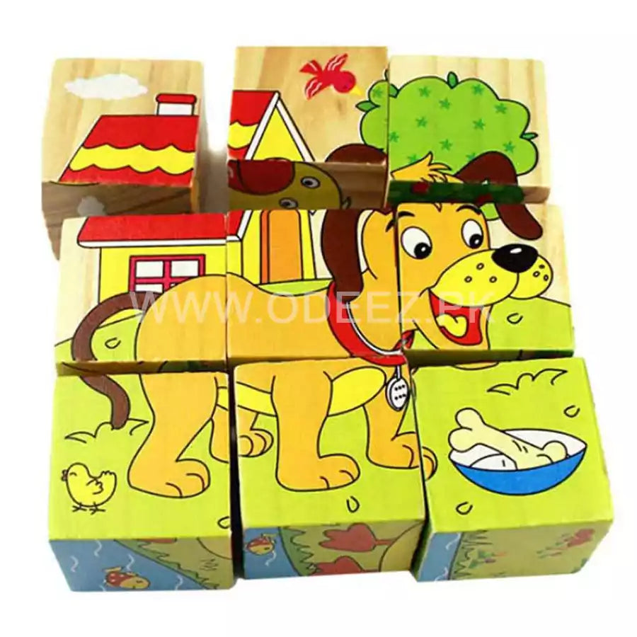 Three Dimensional 6 Sided Block Puzzle Random Character - 031