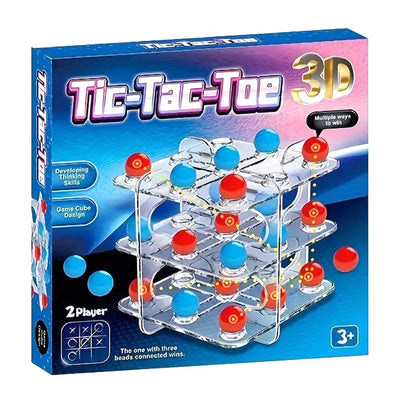 Fidtoy Juego de tres en raya 3D retorcido para niños