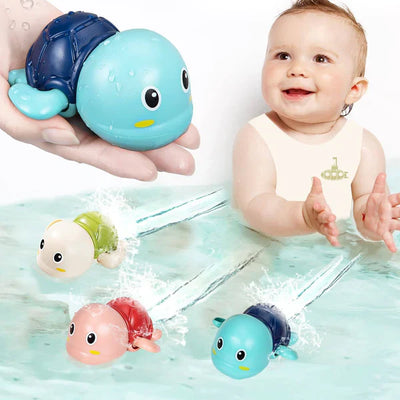 Fidtoy Wind Up Turtle Bath Toys 3 Pack for Toddlers