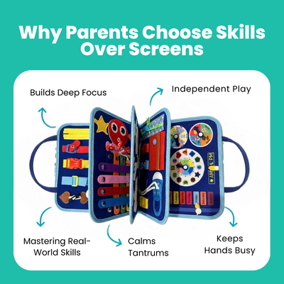 Fidtoy Montessori Busy Board for Toddlers Travel Learning Toy