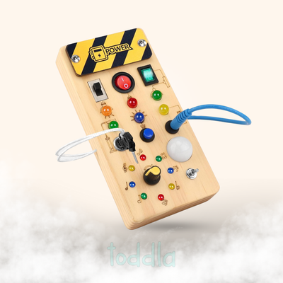 Fidtoy Montessori Tablero de interruptores para niños pequeños