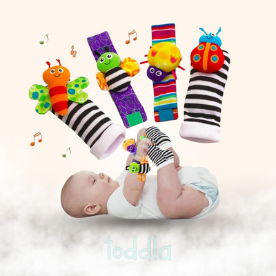 Fidtoy Baby Wrist and Foot Rattle Toy Set