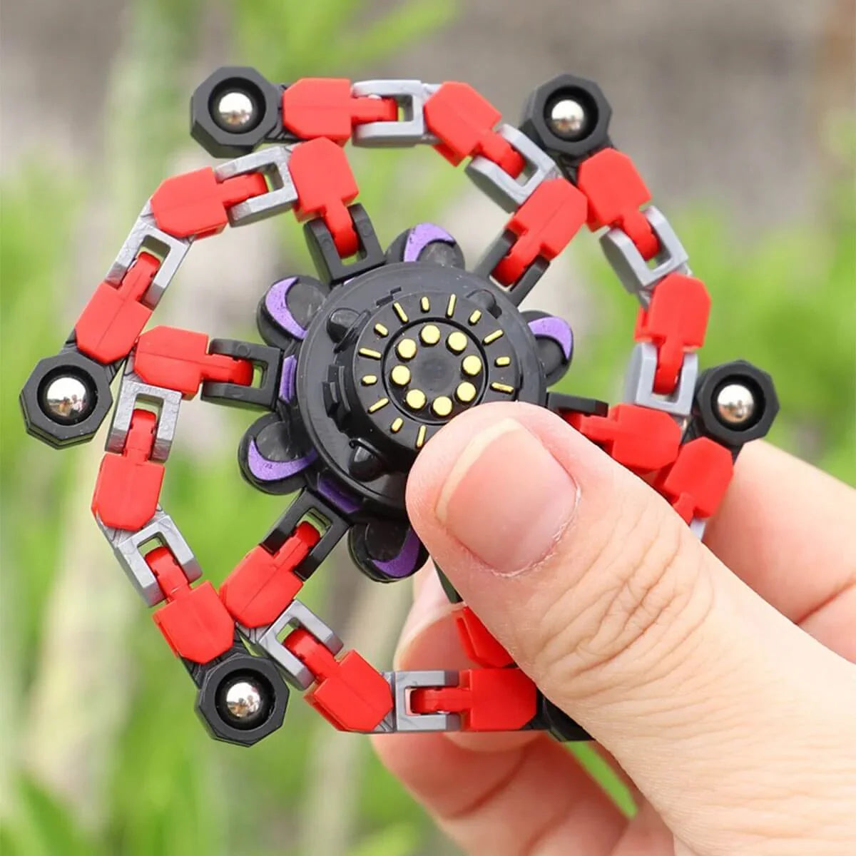 Fidtoy Transformable Fidget Spinners 4 Pack for Kids Sensory Play