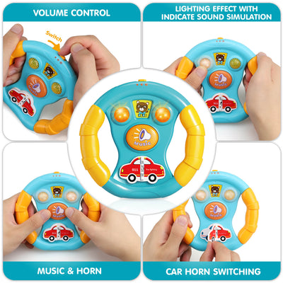 Volante Fidtoy con luces y sonidos para niños pequeños de 18 meses en adelante