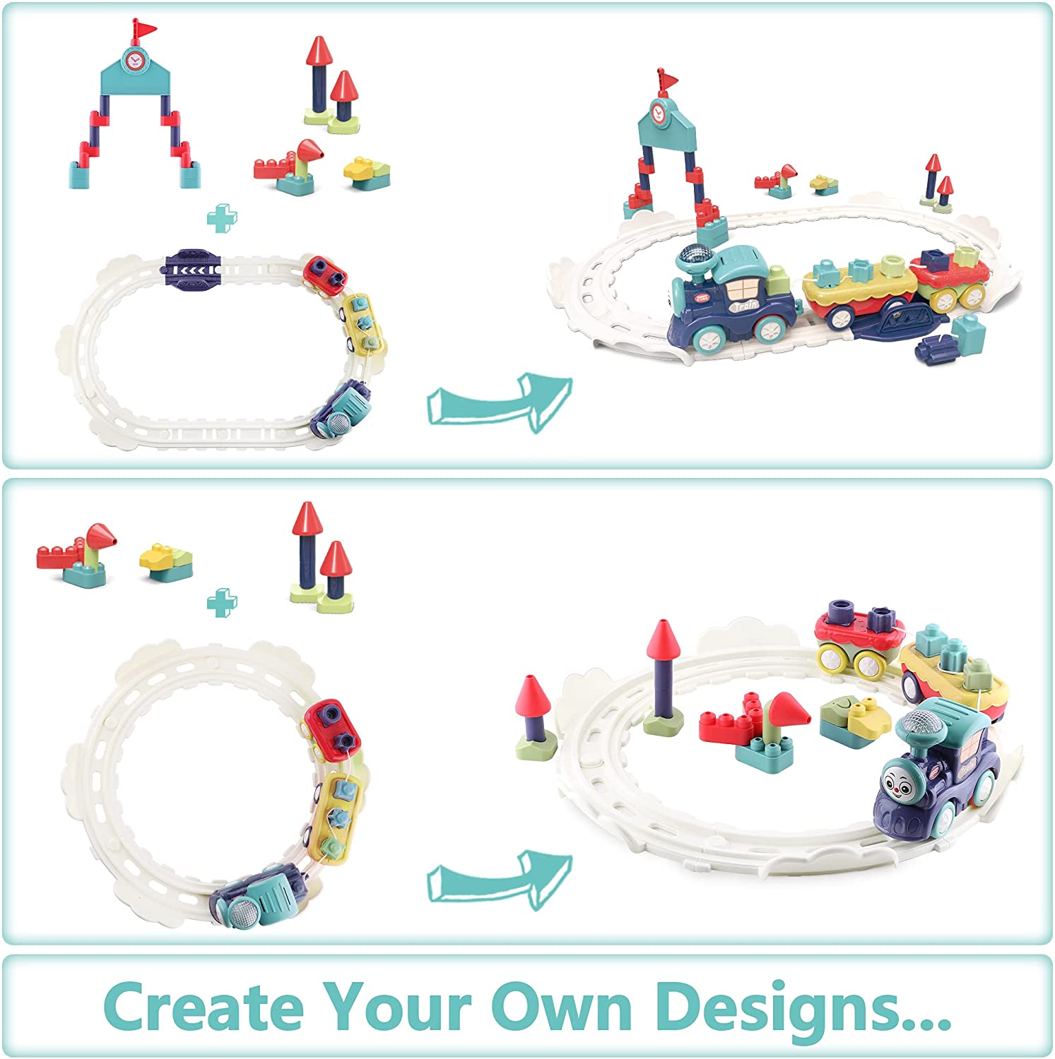 Train Track Set for Toddlers, Kids