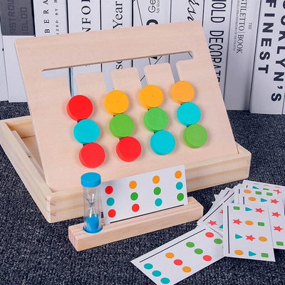 Plateau de jeu de casse-tête coulissant double face