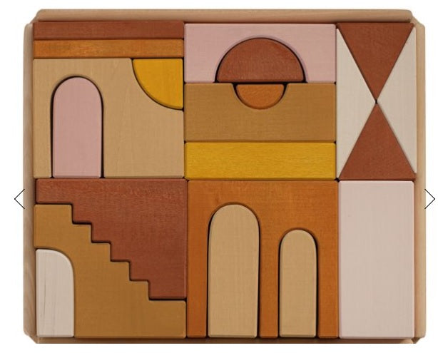 Wooden Apartments Building Blocks Waldorf Open-ended Play Toy