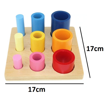 Montessori cylinders and circles Activity Board