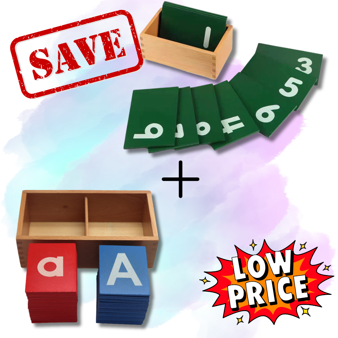 Montessori Sand Paper Alphabet and Numbers Bundle