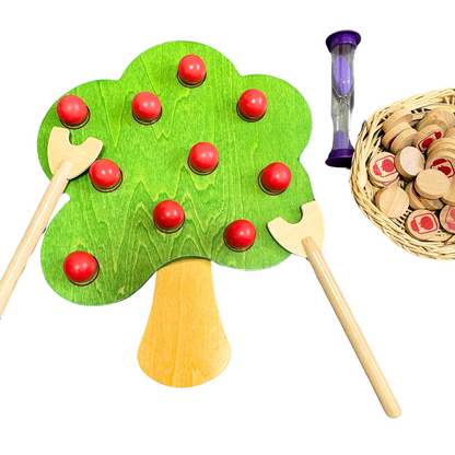 Montessori Apple Tree Peg Tray Counting B