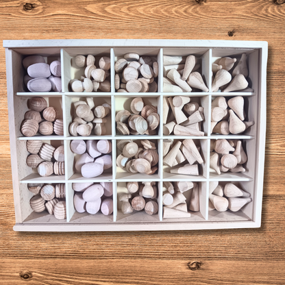 Wooden Rainbow Colour Mandala Loose Parts Set Assorted Styles