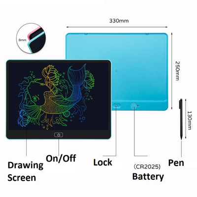 Tableta de dibujo a color LCD portátil Pizarra de escritura