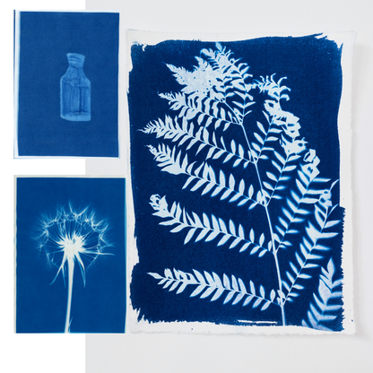 24 Sheets A5 Cyanotype Sun Paper Art Kit + 1 Acrylic Board