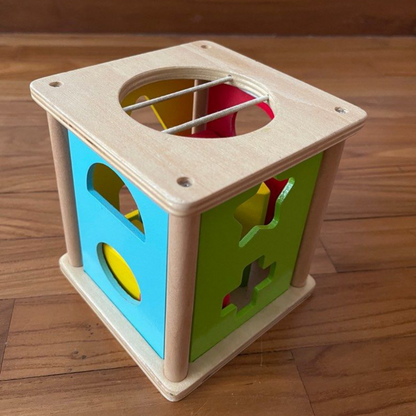 Wooden Geometric Shape Sorting Box