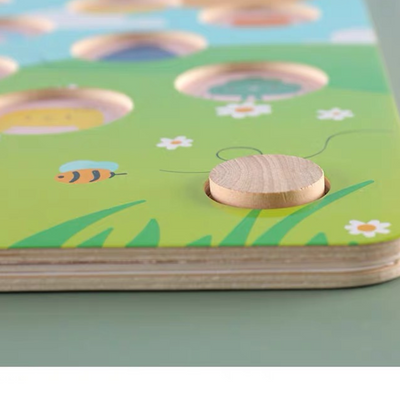 Jumbo Wooden Memory Chess Bee Game with Matching Tracing Cards