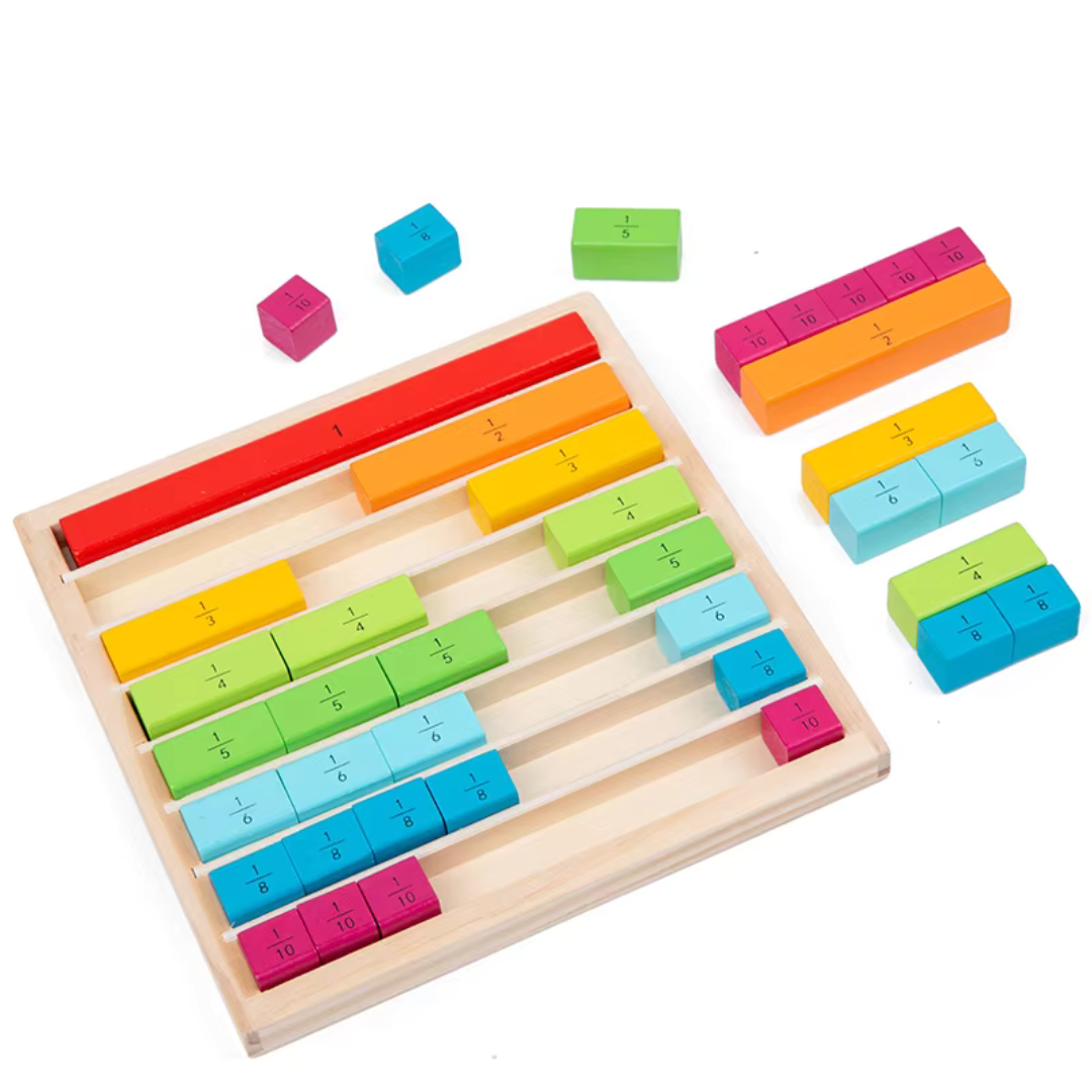 Montessori Whole Fractions  Learning Board