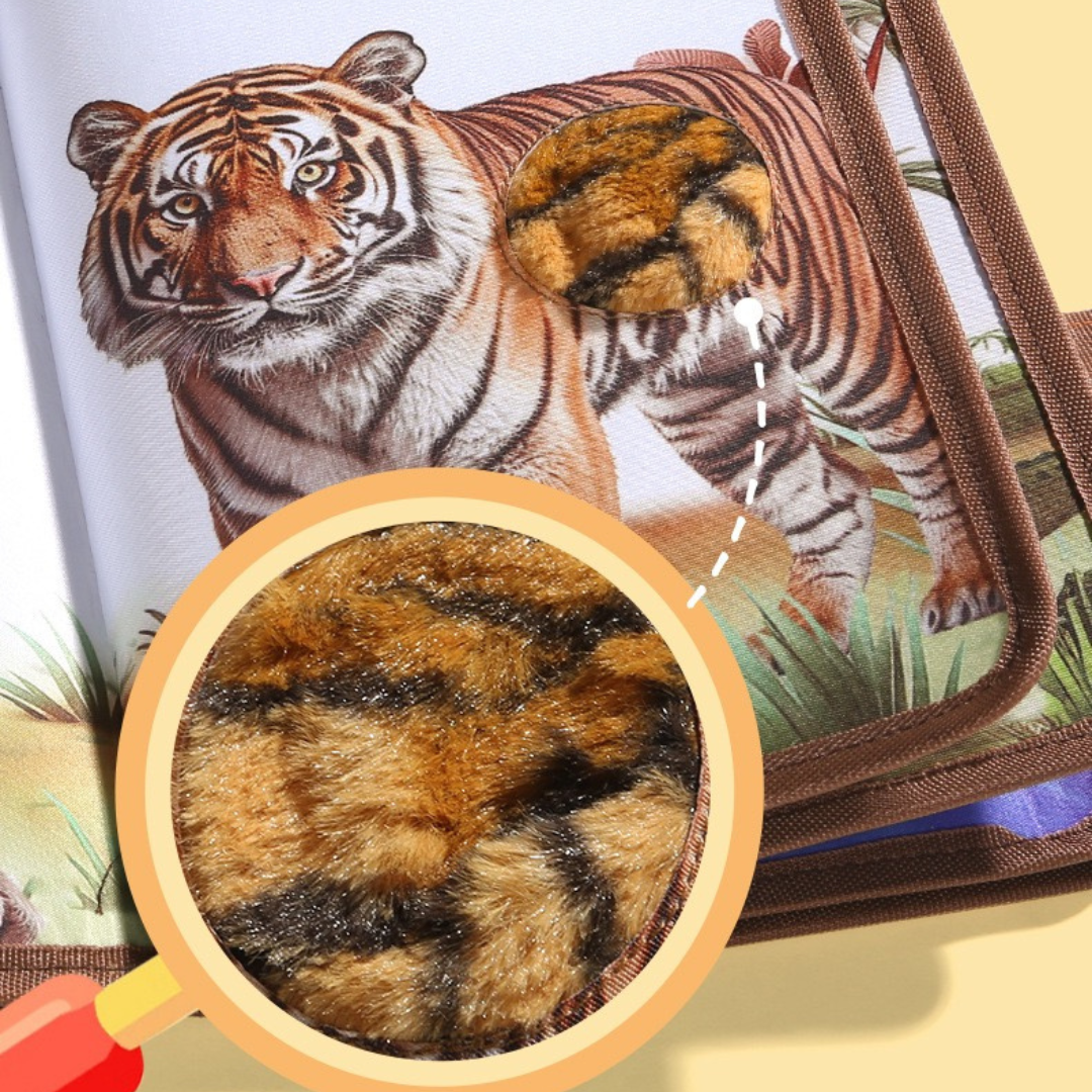 Toddler Plush Tactile Animal Sensory Tearproof Book