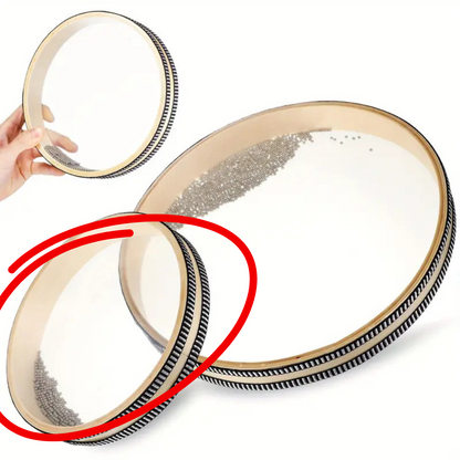 Ocean Drum Sea Wave Tamborine Kids Wooden Natural Percussion Musical Instrument Sound Sensory Toy