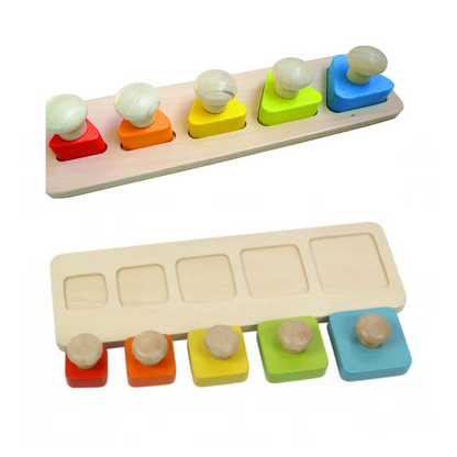 Wooden Square Puzzle with knob