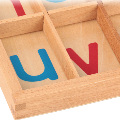 Wooden Letters Montessori Moveable Alphabet 26 set or Tray