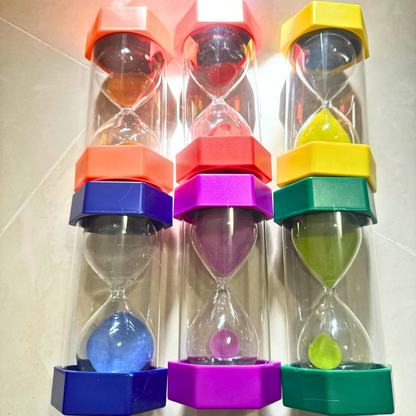 Large Timer Set of 5 (16cm tall ) Kids Educational Time Clock