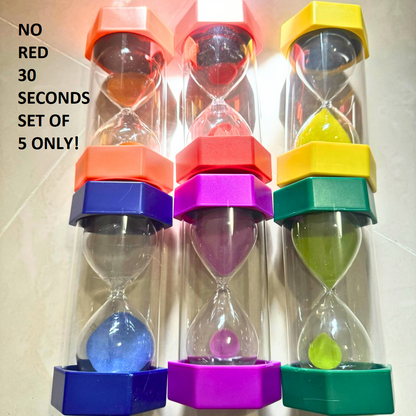 Large Timer Set of 5 (16cm tall ) Kids Educational Time Clock