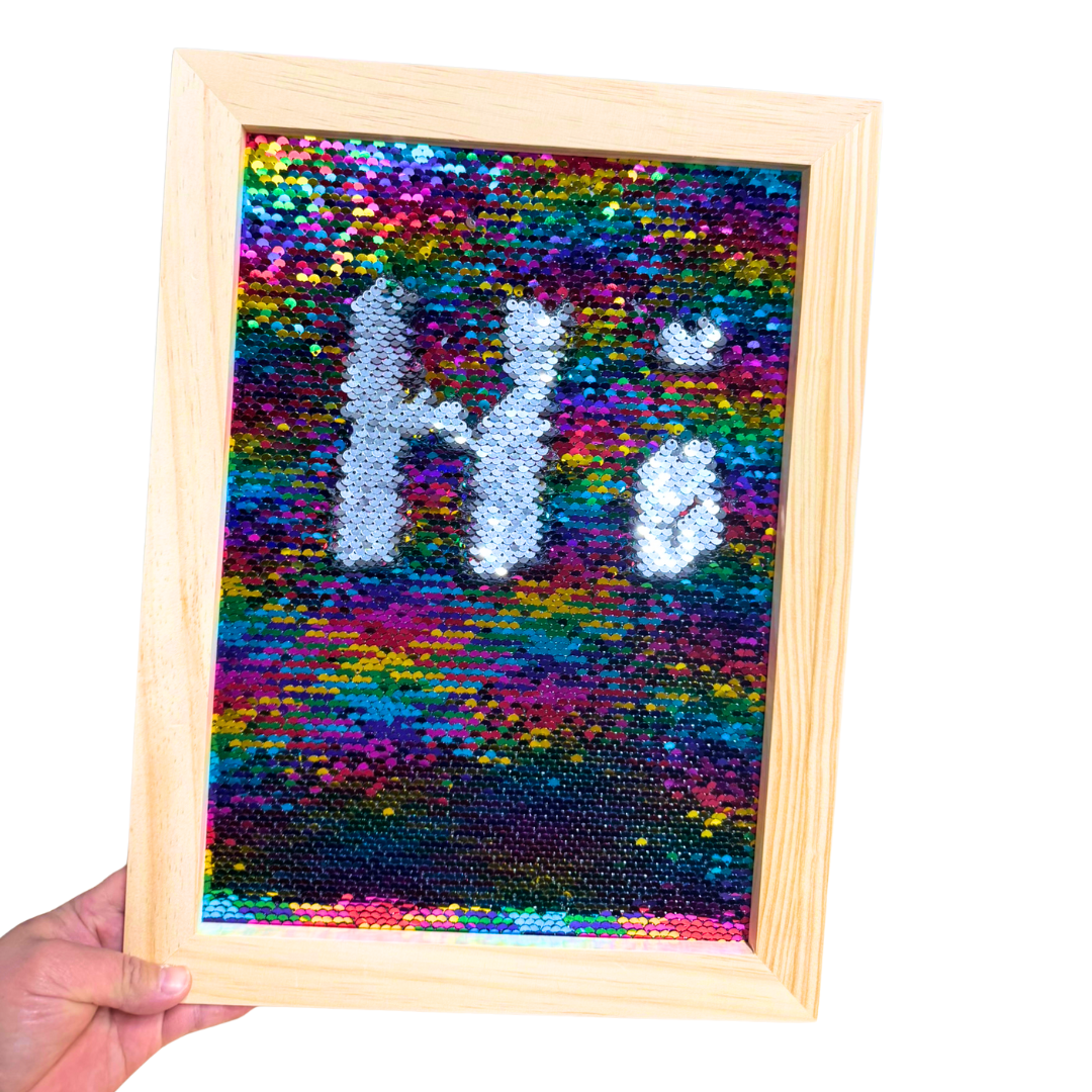 Sensory Sequine Wall Panel Toy Frame