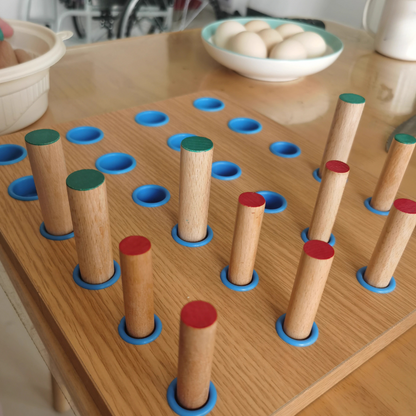 XLarge Hand Therapy Equipment Wooden Finger Exerciser Pegboard for Motor Skill Improvement